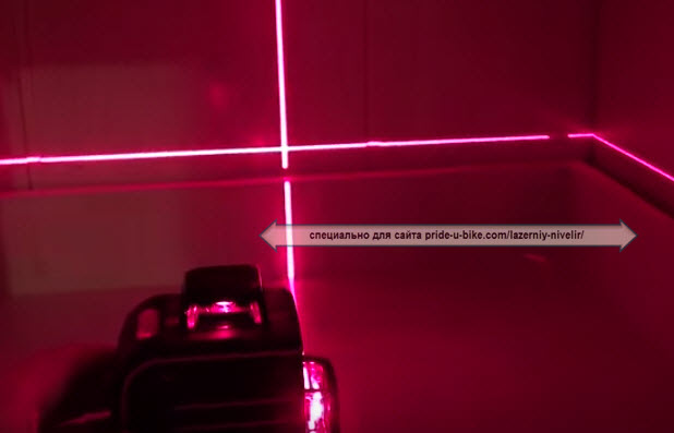 Лазерный нивелир с возможностью отображения лазерных лучей на 360 градусов вокруг самого устройства отличная функция для укладки плитки, постоения пола.