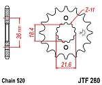 Звезда передняя JT Sprockets JTF280