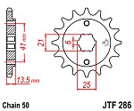 Звезда передняя JT Sprockets JTF286