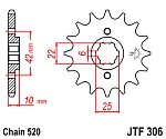 Звезда передняя JT Sprockets JTF306