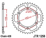 Звезда задняя для мотоцикла. JTR1258 Ведомые звездочки для мото-техники от JT Sprockets