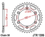 Звезда задняя для мотоцикла. JTR1306 Ведомые звездочки для мото-техники от JT Sprockets