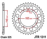 Звезда задняя для мотоцикла. JTR1311 Ведомые звездочки для мото-техники от JT Sprockets