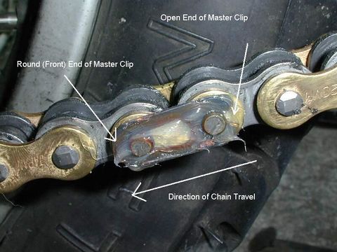клипса для цепи мотоцикла