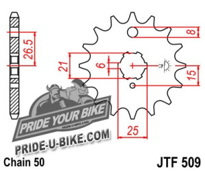 Звезда передняя JT Sprockets JTF509