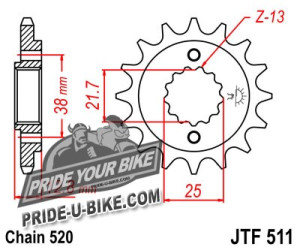 Звезда передняя JT Sprockets JTF511