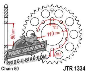 Звезда задняя JT Sprockets JTR1334