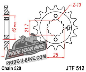 Звезда передняя JT Sprockets JTF512