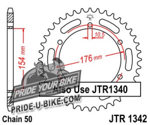 Звезда задняя JT Sprockets JTR1342
