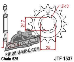 Звезда передняя JT Sprockets JTF1537