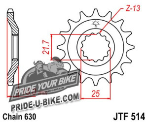 Звезда передняя JT Sprockets JTF514