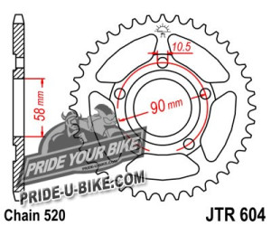 Звезда задняя JT Sprockets JTR604