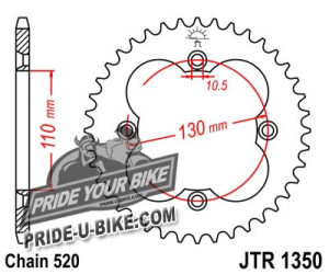 Звезда задняя JT Sprockets JTR1350