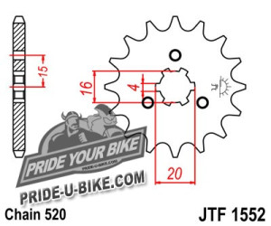 Звезда передняя JT Sprockets JTF1552