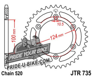 Звезда задняя JT Sprockets JTR735