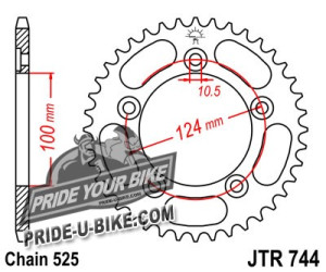 Звезда задняя JT Sprockets JTR744