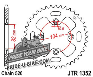 Звезда задняя JT Sprockets JTR1352