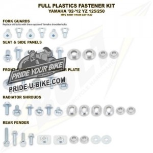 Комплект болтов пластика Yamaha YZ 125 250 2002 2012 YZ125 YZ250 Комплект болтов пластика Yamaha YZ 125 250 2002 2012 YZ125 YZ250