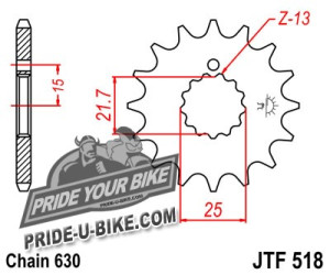 Звезда передняя JT Sprockets JTF518