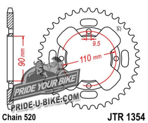 Звезда задняя JT Sprockets JTR1354