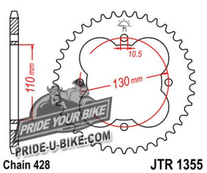 Звезда задняя JT Sprockets JTR1355