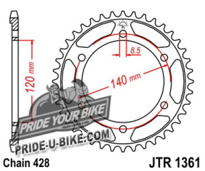 Звезда задняя JT Sprockets JTR1361