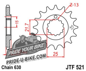 Звезда передняя JT Sprockets JTF521