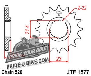 Звезда передняя JT Sprockets JTF1577