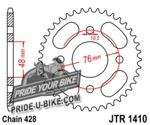 Звезда задняя JT Sprockets JTR1410