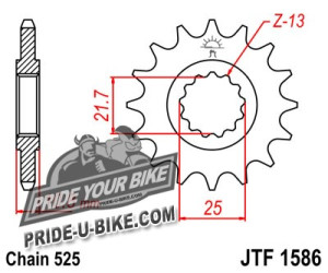 Звезда передняя JT Sprockets JTF1586