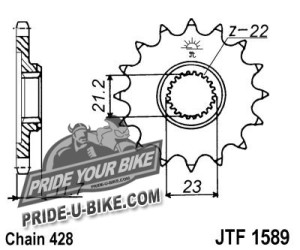 Звезда передняя JT Sprockets JTF1589