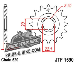 Звезда передняя JT Sprockets JTF1590