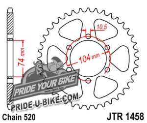 Звезда задняя JT Sprockets JTR1458