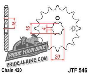 Звезда передняя JT Sprockets JTF546