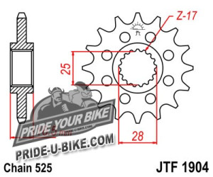 Звезда передняя JT Sprockets JTF1904