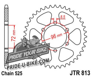 Звезда задняя JT Sprockets JTR813