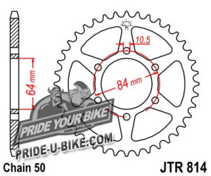 Звезда задняя JT Sprockets JTR814