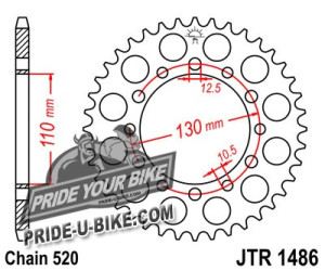 Звезда задняя JT Sprockets JTR1486