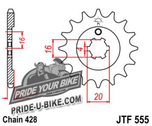 Звезда передняя JT Sprockets JTF555