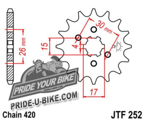 Звезда передняя JT Sprockets JTF252