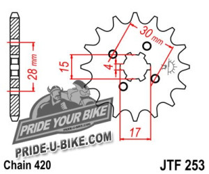 Звезда передняя JT Sprockets JTF253
