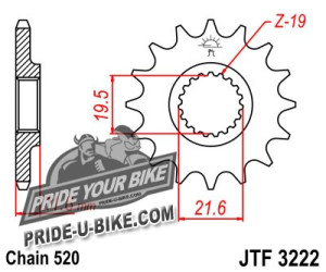 Звезда передняя JT Sprockets JTF3222