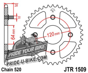 Звезда задняя JT Sprockets JTR1509