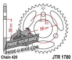 Звезда задняя JT Sprockets JTR1780