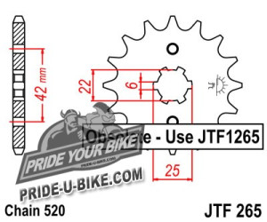 Звезда передняя JT Sprockets JTF265