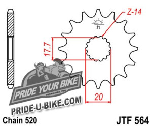 Звезда передняя JT Sprockets JTF564