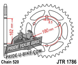 Звезда задняя JT Sprockets JTR1786