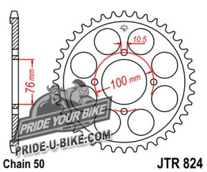 Звезда задняя JT Sprockets JTR824