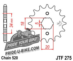 Звезда передняя JT Sprockets JTF275
