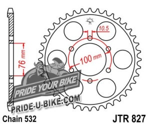 Звезда задняя JT Sprockets JTR827